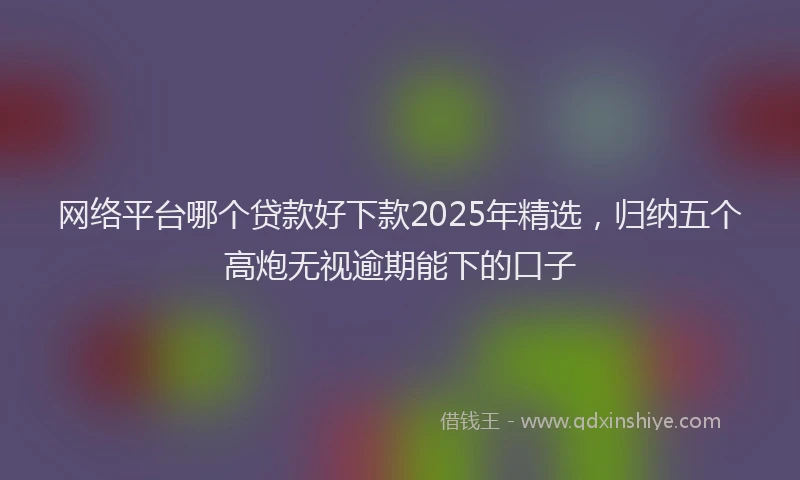 网络平台哪个贷款好下款2025年精选，归纳五个高炮无视逾期能下的口子