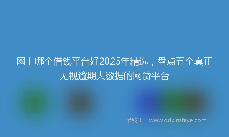 网上哪个借钱平台好2025年精选，盘点五个真正无视逾期大数据的网贷平台