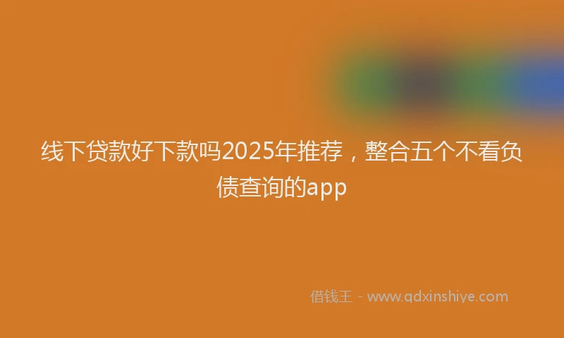 线下贷款好下款吗2025年推荐，整合五个不看负债查询的app
