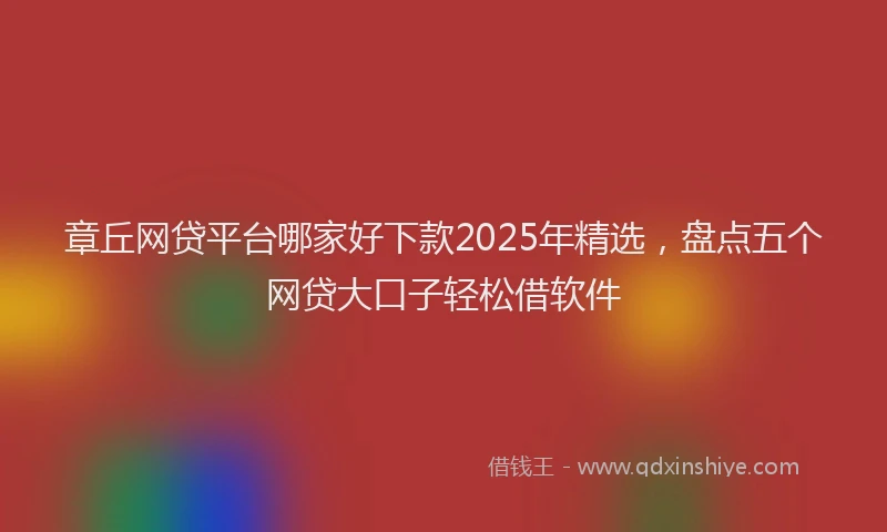 章丘网贷平台哪家好下款2025年精选，盘点五个网贷大口子轻松借软件