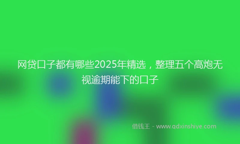 网贷口子都有哪些2025年精选，整理五个高炮无视逾期能下的口子