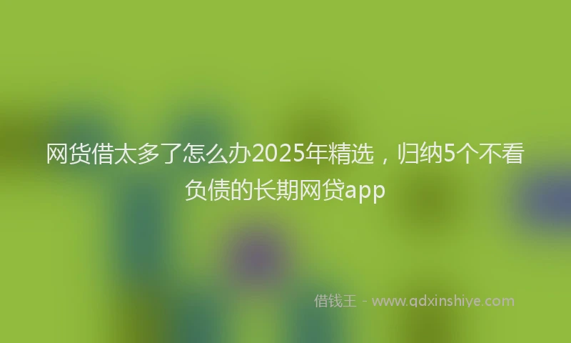 网货借太多了怎么办2025年精选，归纳5个不看负债的长期网贷app