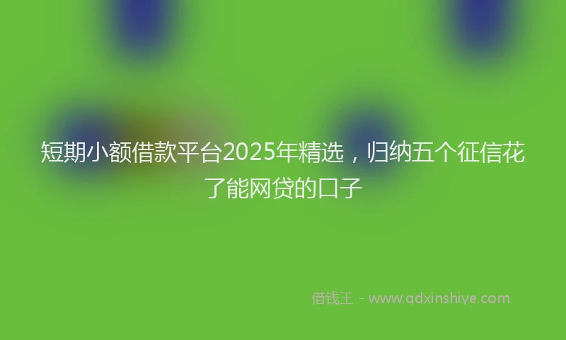 短期小额借款平台2025年精选，归纳五个征信花了能网贷的口子