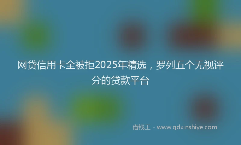 网贷信用卡全被拒2025年精选，罗列五个无视评分的贷款平台