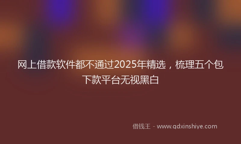 网上借款软件都不通过2025年精选，梳理五个包下款平台无视黑白