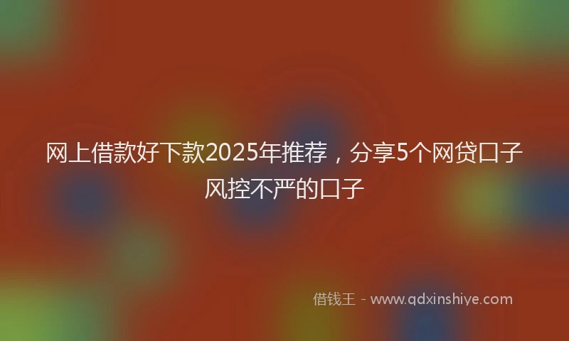 网上借款好下款2025年推荐，分享5个网贷口子风控不严的口子