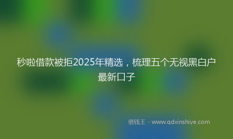 秒啦借款被拒2025年精选，梳理五个无视黑白户最新口子