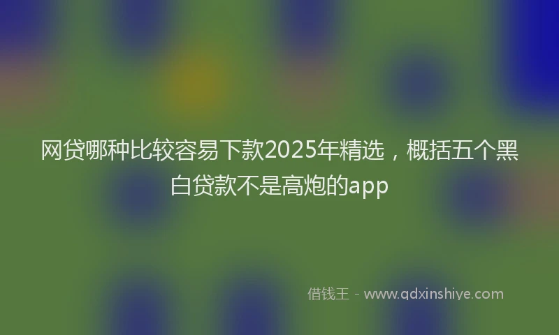 网贷哪种比较容易下款2025年精选，概括五个黑白贷款不是高炮的app