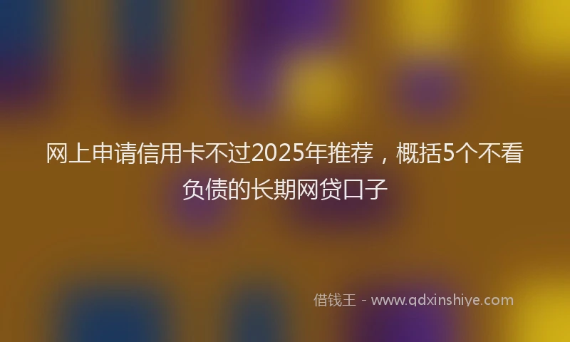 网上申请信用卡不过2025年推荐，概括5个不看负债的长期网贷口子