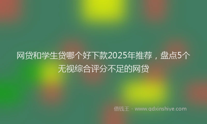 网贷和学生贷哪个好下款2025年推荐，盘点5个无视综合评分不足的网贷