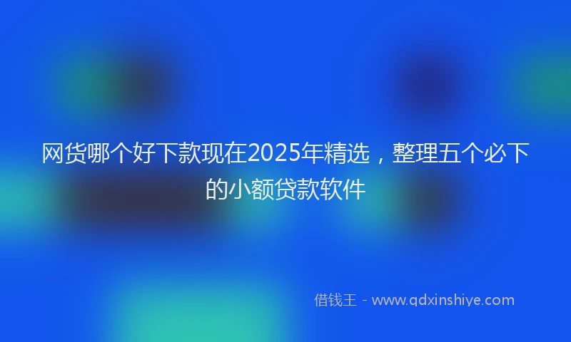 网货哪个好下款现在2025年精选，整理五个必下的小额贷款软件
