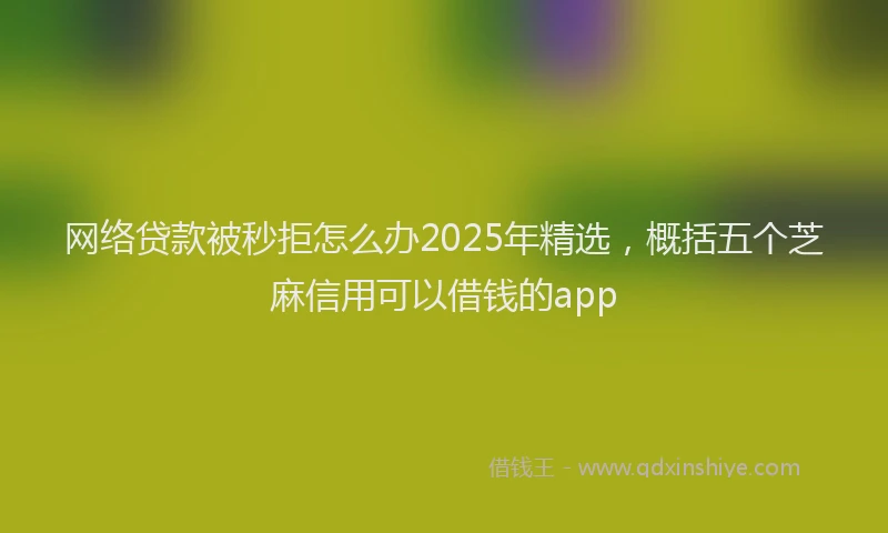 网络贷款被秒拒怎么办2025年精选，概括五个芝麻信用可以借钱的app
