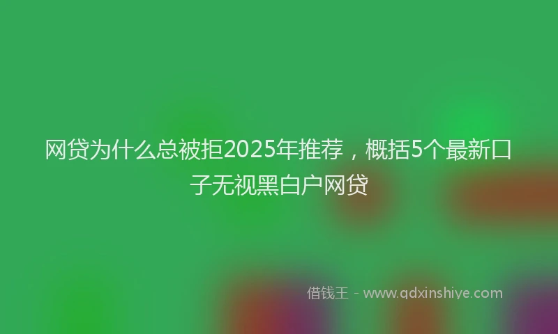 网贷为什么总被拒2025年推荐，概括5个最新口子无视黑白户网贷