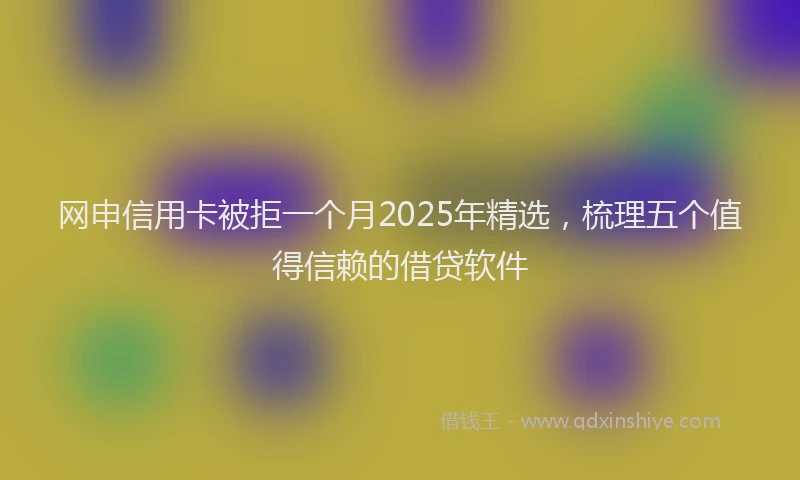 网申信用卡被拒一个月2025年精选，梳理五个值得信赖的借贷软件