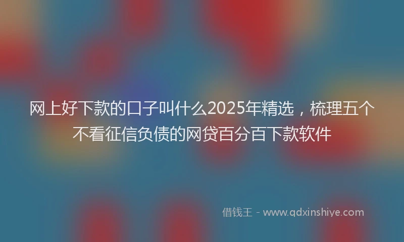 网上好下款的口子叫什么2025年精选，梳理五个不看征信负债的网贷百分百下款软件