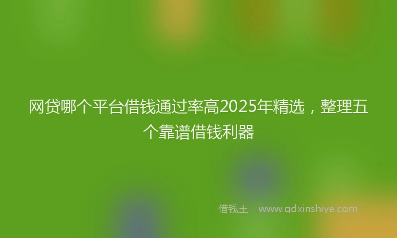 网贷哪个平台借钱通过率高2025年精选，整理五个靠谱借钱利器