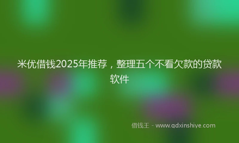 米优借钱2025年推荐，整理五个不看欠款的贷款软件