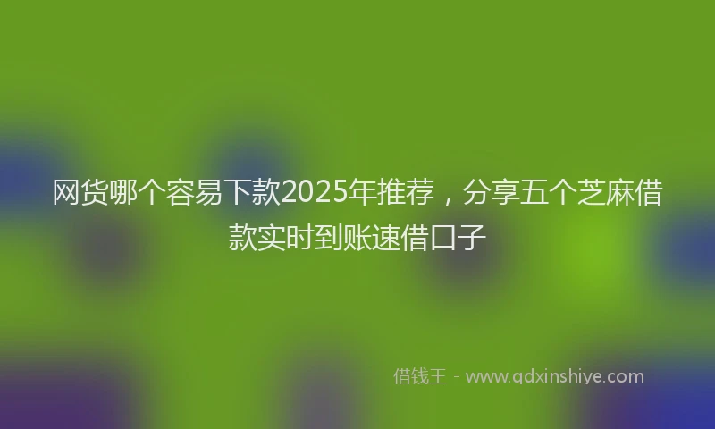 网货哪个容易下款2025年推荐，分享五个芝麻借款实时到账速借口子