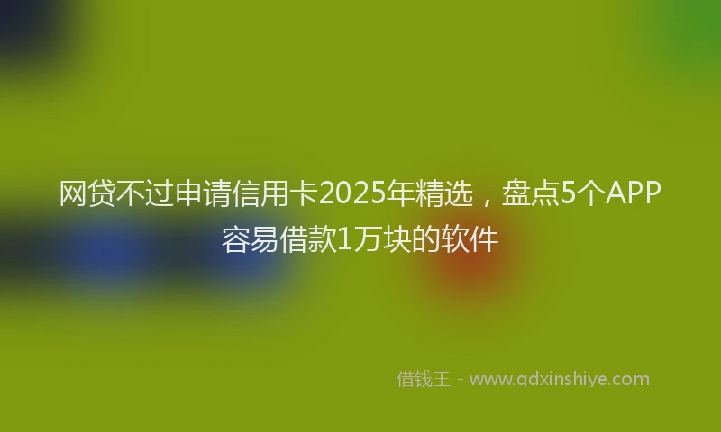 网贷不过申请信用卡2025年精选，盘点5个APP容易借款1万块的软件