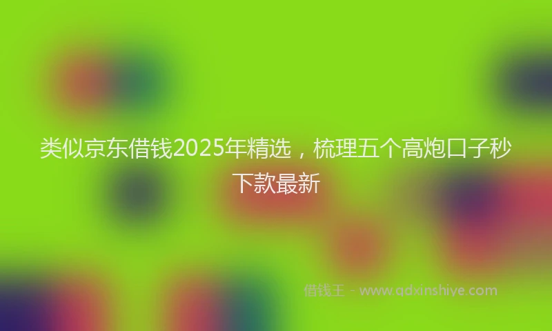 类似京东借钱2025年精选，梳理五个高炮口子秒下款最新