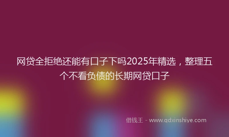 网贷全拒绝还能有口子下吗2025年精选，整理五个不看负债的长期网贷口子