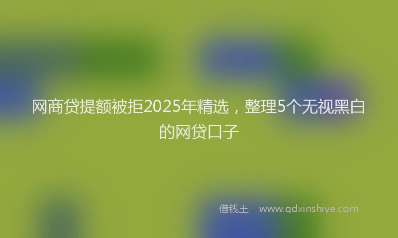 网商贷提额被拒2025年精选，整理5个无视黑白的网贷口子