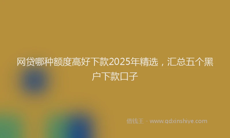 网贷哪种额度高好下款2025年精选，汇总五个黑户下款口子