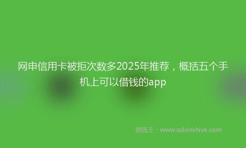 网申信用卡被拒次数多2025年推荐，概括五个手机上可以借钱的app