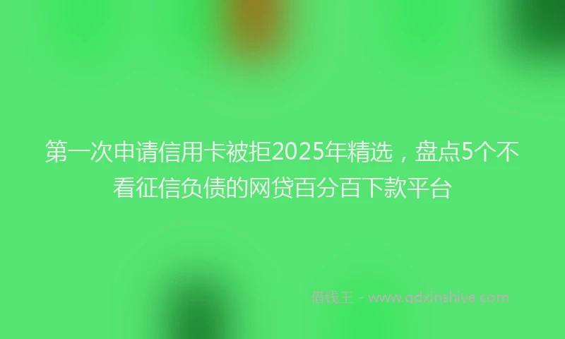 第一次申请信用卡被拒2025年精选，盘点5个不看征信负债的网贷百分百下款平台