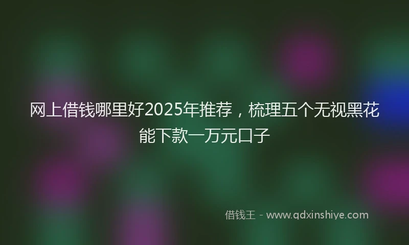 网上借钱哪里好2025年推荐，梳理五个无视黑花能下款一万元口子