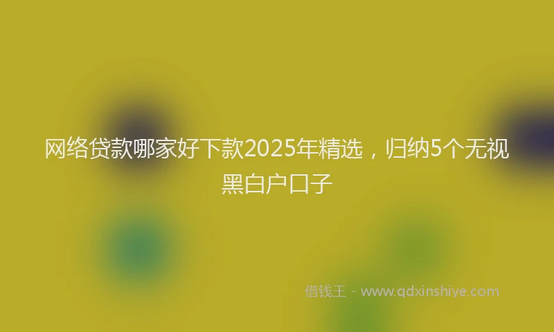 网络贷款哪家好下款2025年精选，归纳5个无视黑白户口子
