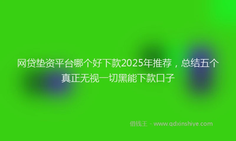 网贷垫资平台哪个好下款2025年推荐，总结五个真正无视一切黑能下款口子