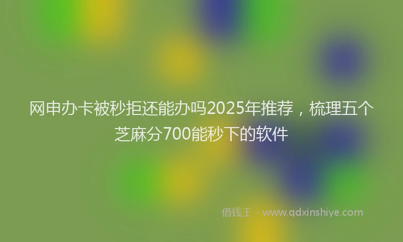 网申办卡被秒拒还能办吗2025年推荐，梳理五个芝麻分700能秒下的软件