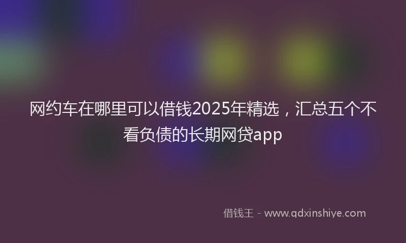 网约车在哪里可以借钱2025年精选，汇总五个不看负债的长期网贷app