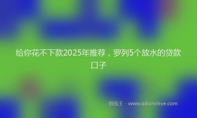 给你花不下款2025年推荐，罗列5个放水的贷款口子