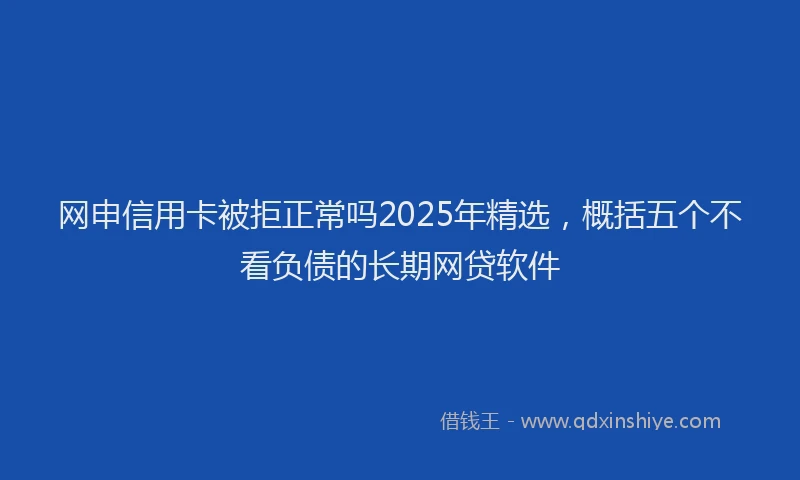 网申信用卡被拒正常吗2025年精选，概括五个不看负债的长期网贷软件