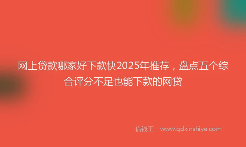 网上贷款哪家好下款快2025年推荐，盘点五个综合评分不足也能下款的网贷