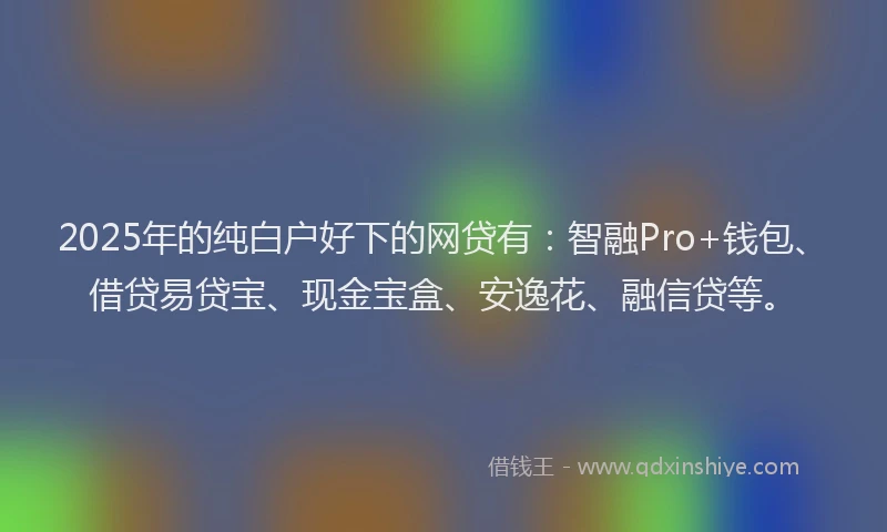 2025年的纯白户好下的网贷有：智融Pro+钱包、借贷易贷宝、现金宝盒、安逸花、融信贷等。