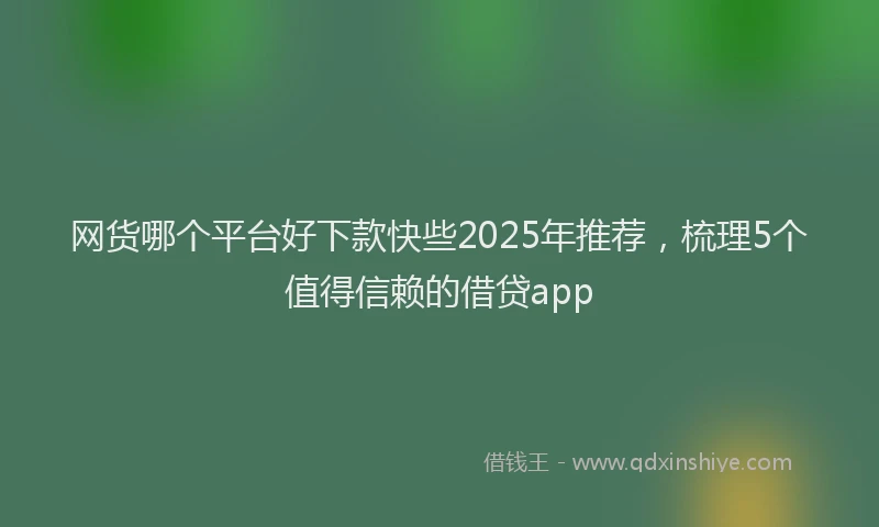 网货哪个平台好下款快些2025年推荐，梳理5个值得信赖的借贷app