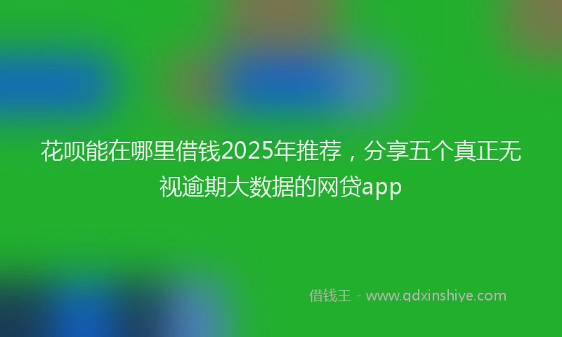 花呗能在哪里借钱2025年推荐，分享五个真正无视逾期大数据的网贷app