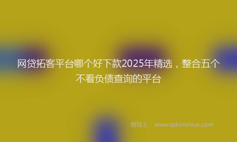 网贷拓客平台哪个好下款2025年精选，整合五个不看负债查询的平台
