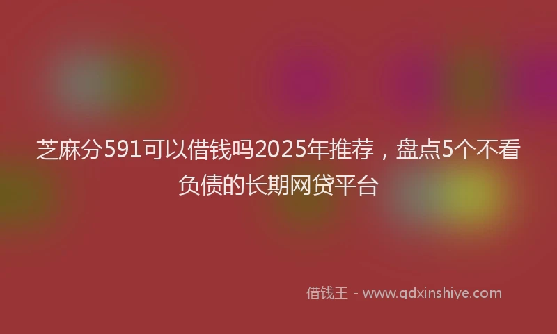 芝麻分591可以借钱吗2025年推荐，盘点5个不看负债的长期网贷平台
