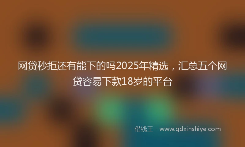 网贷秒拒还有能下的吗2025年精选，汇总五个网贷容易下款18岁的平台