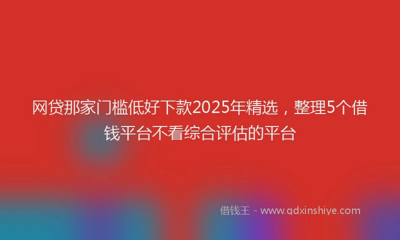 网贷那家门槛低好下款2025年精选，整理5个借钱平台不看综合评估的平台