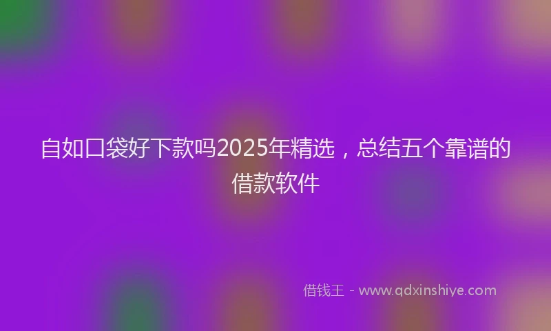 自如口袋好下款吗2025年精选，总结五个靠谱的借款软件