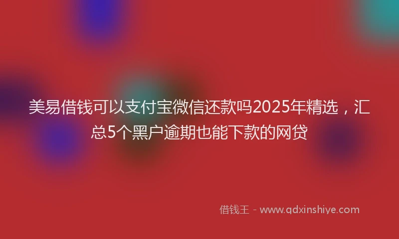 美易借钱可以支付宝微信还款吗2025年精选，汇总5个黑户逾期也能下款的网贷