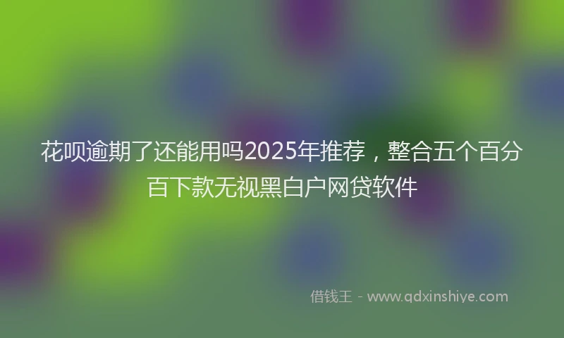 花呗逾期了还能用吗2025年推荐，整合五个百分百下款无视黑白户网贷软件