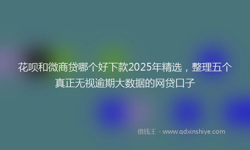 花呗和微商贷哪个好下款2025年精选，整理五个真正无视逾期大数据的网贷口子