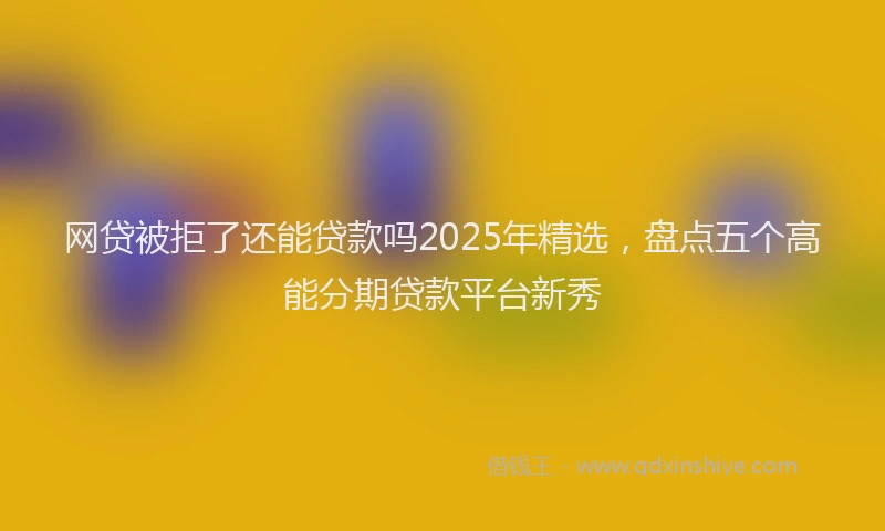 网贷被拒了还能贷款吗2025年精选，盘点五个高能分期贷款平台新秀