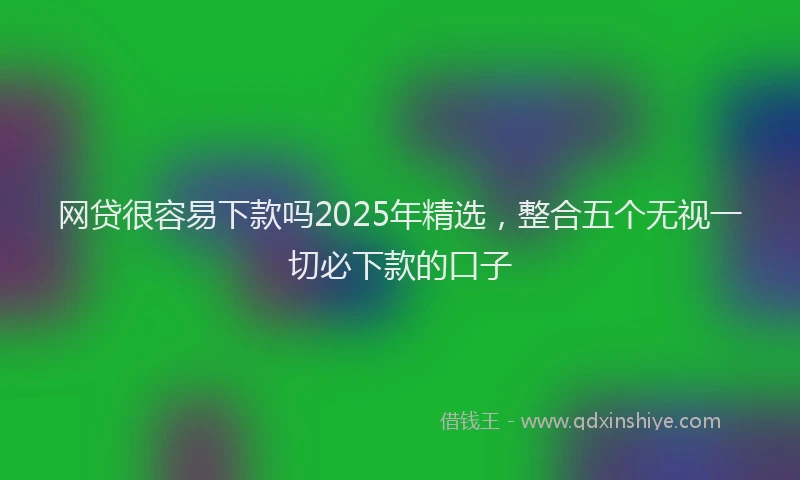 网贷很容易下款吗2025年精选，整合五个无视一切必下款的口子
